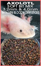 ABF AXOLOTL FOOD SOFT PELLET MIX, 3.2mm  4.0mm  MINI BLOODWORM STICKS,ABF7