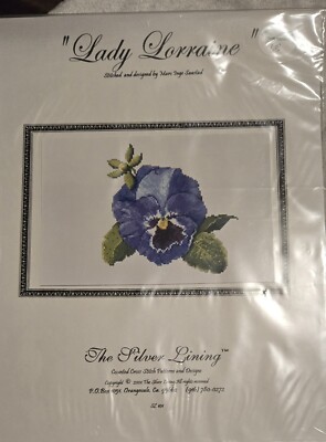 The Silver Lining Cross Stitch Pattern Lady Lorraine - Pansy | eBay