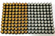  PROMO Hot Wheels 4 Spoke Chrome/ Gold R/R 1:64 Rubber Tire 80 sets 10 MM