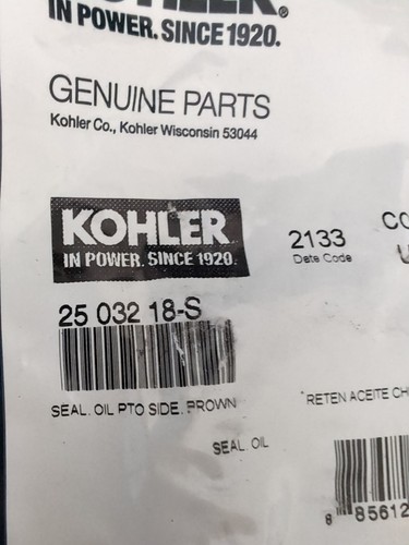 GENUINE OEM KOHLER PART # 25 032 18-S crankshaft oil seal pto side new ...