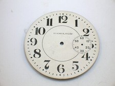 NOS HAMILTON PORCELAIN POCKET WATCH DIAL 45.2 MM - BEST OFFER - SKU: 1-15-21-2