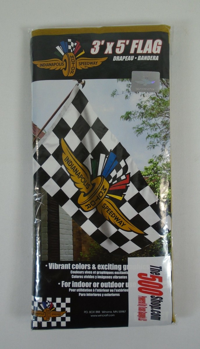 Indianapolis Motor Speedway Checkered Flag Banner Indy 500 IndyCar