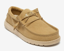 Hey Dude Wally Classic Chestnut Tan Mens 9 Slip On Shoes Fabric Loafers