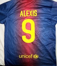 VINTAGE SOCCER BARCELONA JERSEY ALEXIS #9  2012/2013 HOME size 2XL Used
