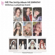 IVE The 3rd EP Album IVE EMPATHY Withmuu LuckyDraw Photocard Polaroid KPOP K-POP