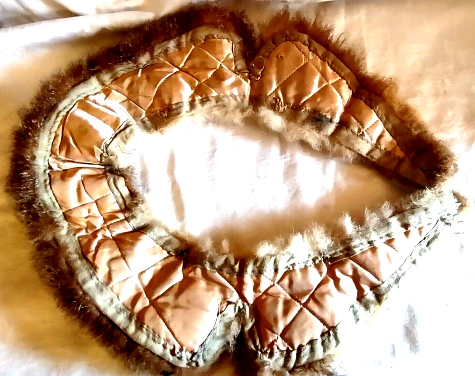 De Colección Estola de Piel Cuello Solapa Marrón Claro Chal Envoltura Acolchada Espalda 40" X 4" Foto 4 de 4