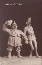 # WWI: RIZZI CHROMOSCULPTURE - "DRUNK WITH VICTORIES.." - GERMANS AND AUSTRIANS