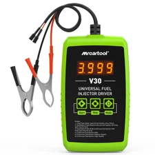 Auto Fuel Injector Tester DIY Cleaning Tool Kit 6 Pulse Modes 12V w/ 2 Adapters