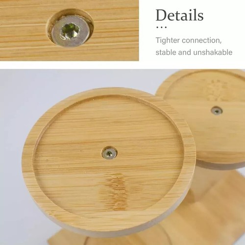 Tabletop Plant Holder Stand 3 Tiers Bamboo Plant stand Indoor Shelf Small Home - Picture 2 of 8