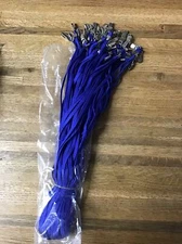 50 PCS ROYAL BLUE COLOR ID NAME BADGE STRAP HOLDER NECK LANYARDS Pinch Clamp
