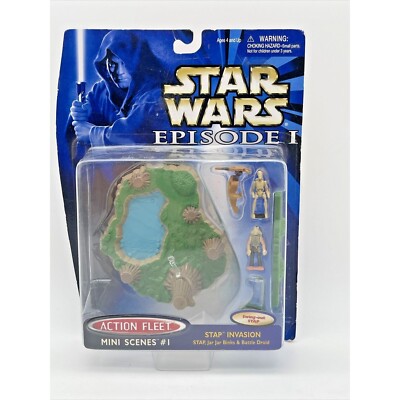 Star Wars Episode 1 Action Fleet Mini Scenes #1 STAP INVASION - 1998 Galoob NIB