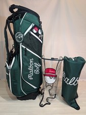 MALBON golf caddy bag stand type Green with 2 hood cover