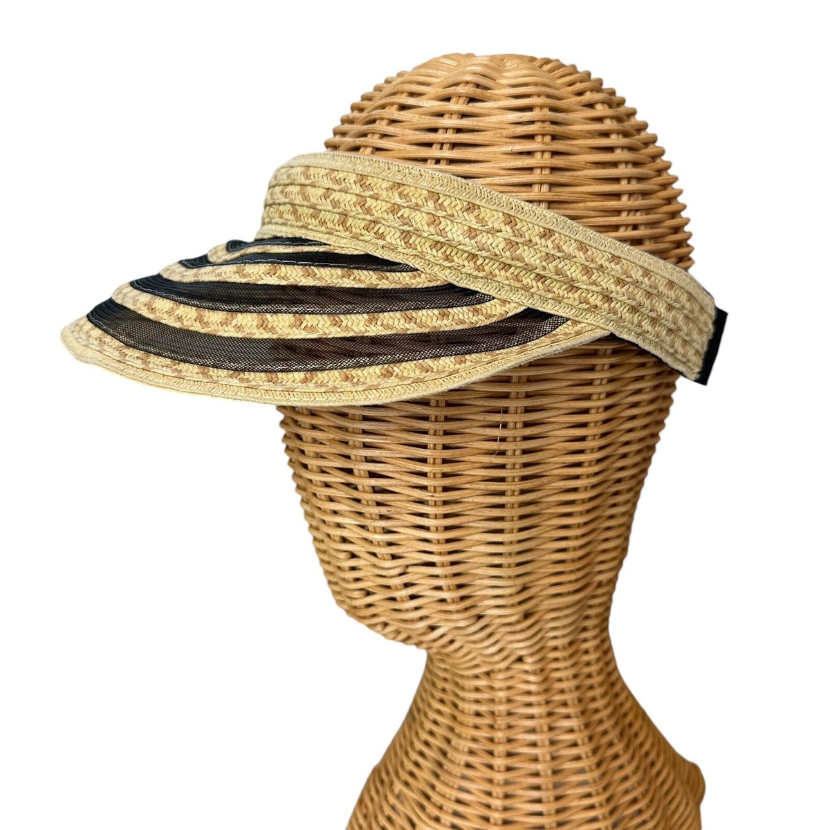 Calvin Klein Visor Hat Paper Braid Boho Tennis Pickleball | eBay
