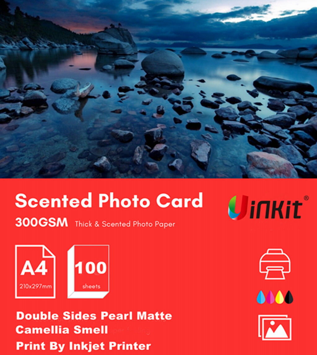 A4 100sheets Scented Inkjet Paper Thick 300Gsm Double Sides Pearl Matte Uinkit
