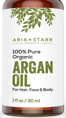Aria Starr Beauty Organic Argan Oil For Hair, Body, Face, Nails, Beard, Cuticle