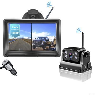 5'' Monitor Digital Wireless Reversing Sony IR CCD Camera For Caravan Truck Kit