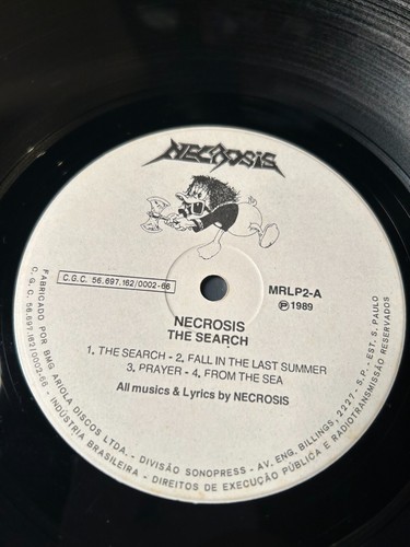NECROSIS The Search LP 1989 Brazil Heavy Metal Maniac RARE Chilean Death Thrash - Picture 8 of 9