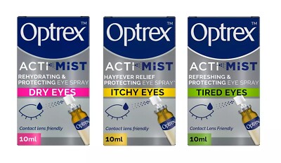 Optrex Actimist Rehdrating Protecting Dry Itchy Tired Eye Spray 10ml *NEU&OVP*