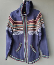 weiche Damen Kapuzen Jacke Alpaka Gr. M / aus Peru