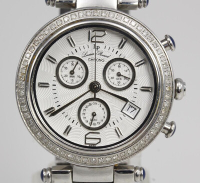 Lucien Piccard Watch Stainless Steel Chronograph Diamond  display picture 2