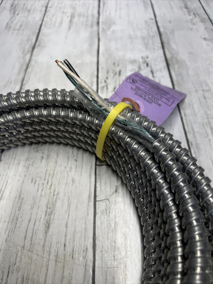 Cabo AFC Metal-Clad MC Lite 12/2 25FT 2104-22-00 Fabricado nos EUA - FRETE GRÁTIS - Imagem 3 de 4