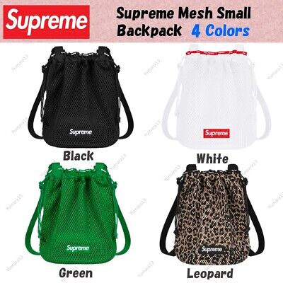 Supreme Mesh Small Backpack 10L 23SS 4colors Black White Green Leopard  Brand New | eBay