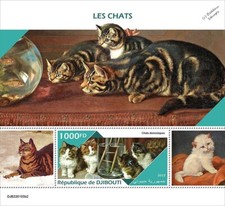 CATS Pets Animals Cat MNH 1v-Stamp Sheet #75 (2022 Djibouti)