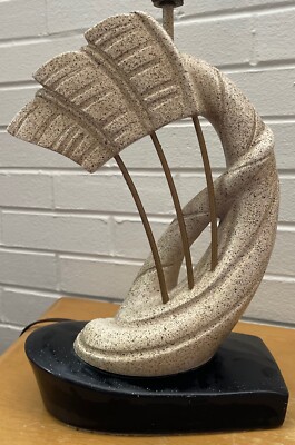 Vintage 50s Plaster Metal Bertolozzi Lamp Mid Century Modern Atomic Biomorphic