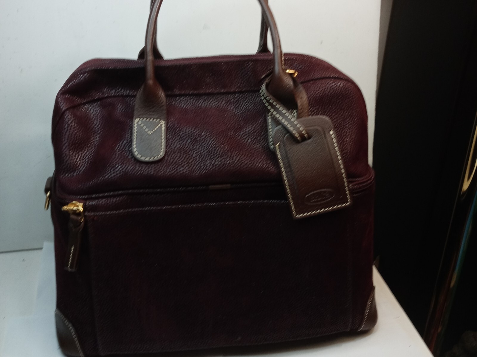 Bric's Leather Carryon Luggage Italy Made Maroon Color eBay