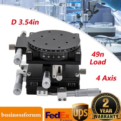 4 Axis XYZR Manual Linear Stage Trimming Platform Bearing Tuning Sliding Table