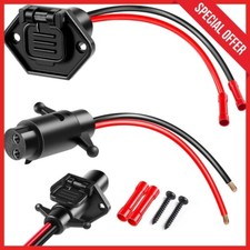 Waterproof Trolling Motor Plug - 12V-24V, 8 Gauge, Quick Connect for Minn Kota B