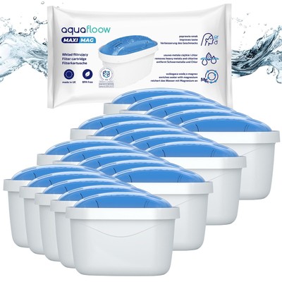 20x Magnesium Filterkartuschen Refills von AquaFloow komp. mit Brita Maxtra+