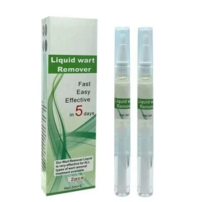 NEW 2PCS LIQUID WART REMOVER PEN NATURAL TREATMENT MOLES SKIN TAG SAFE VERRUCA