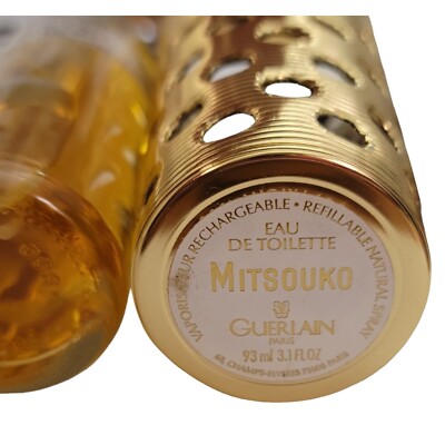 Guerlain Mitsouko Paris Eau De Toilette Gold Tone Signature Case