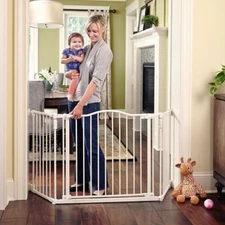 Toddleroo by North States 72” Wide Deluxe Décor Baby Gate: Sturdy Safety Gate wi