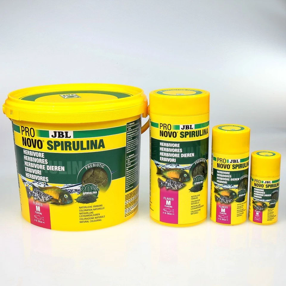JBL AQUARISTIK JBL PRONOVO SPIRULINA FLAKES und GRANO, Flocken und Granulat (25 EUR/l)