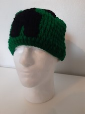 Minecraft JINX Men's Dark Green Creeper Knit Beanie Acrylic Winter Hat One Size