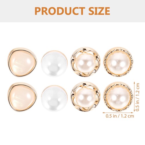 50 Pcs Perlbutton-up-Hemd Kleine Perlmuttknöpfe Perlenknöpfe Fräulein Damen - Bild 7 von 12