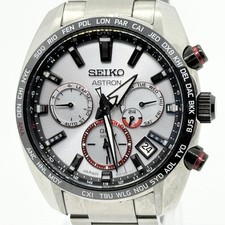 Orologi da uomo AUTENTICI SEIKO Astron SBXC081 quadrante argento energia solare