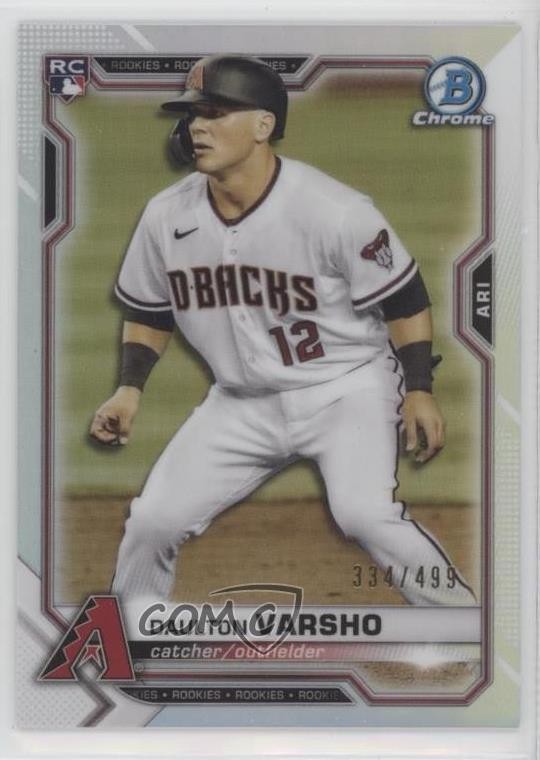 2021 Bowman Chrome Refractor 334/499 Daulton Varsho #95 Rookie RC 10ld