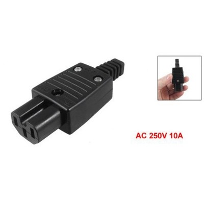schwarz IEC320 C15 weiblichen Outlet-Buchse Netzteil-Stecker AC 250V 10A A2H3