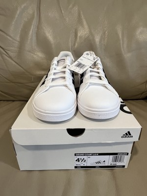 Adidas Kids Grand Court 2.0K Sneaker GW6511 White/Black NIB Size 4.5