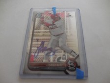 2022 Joshua Baez Bowman Chrome in person auto Cardinals roger dean stadium