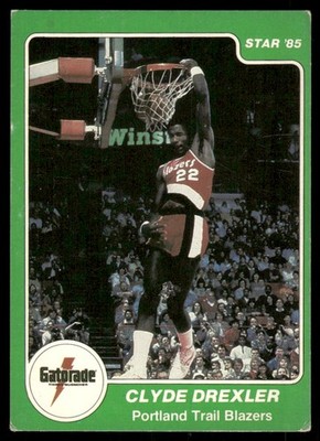 1985 Star Gatorade Slam Dunk Clyde Drexler #4 Portland Trail Blazers *Mark