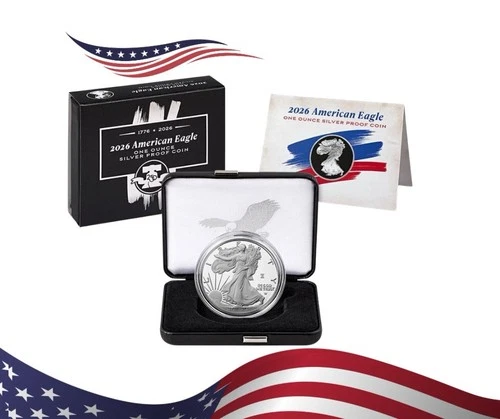 2026 W Proof 250th Anniversary Liberty Bell Privy American Silver Eagle w/ OGP