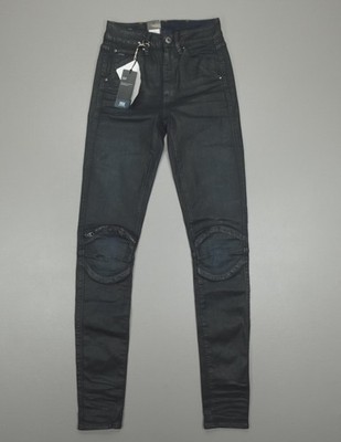 G-Star Raw 5622 Knee Zip High Skinny Jeans Women's Size 26x34 Elto Super Stretch