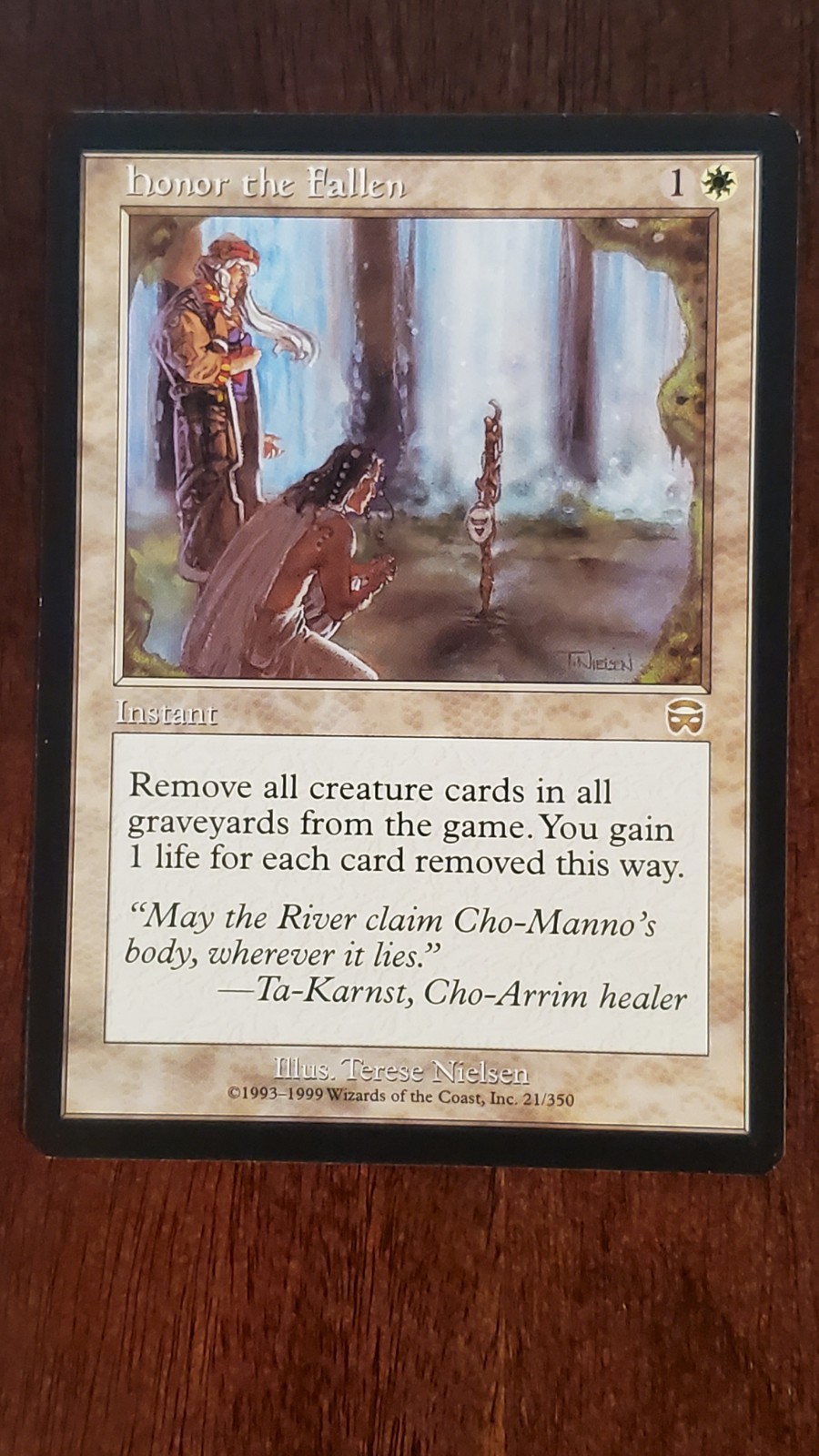 Honor the Fallen Mercadian Masques MM EX/LP 21/350 MTG Magic the Gathering Rare