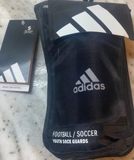 Adidas Unisex-Child YS Youth Sock Shin Guards, Black/White SMALL Football Soccer