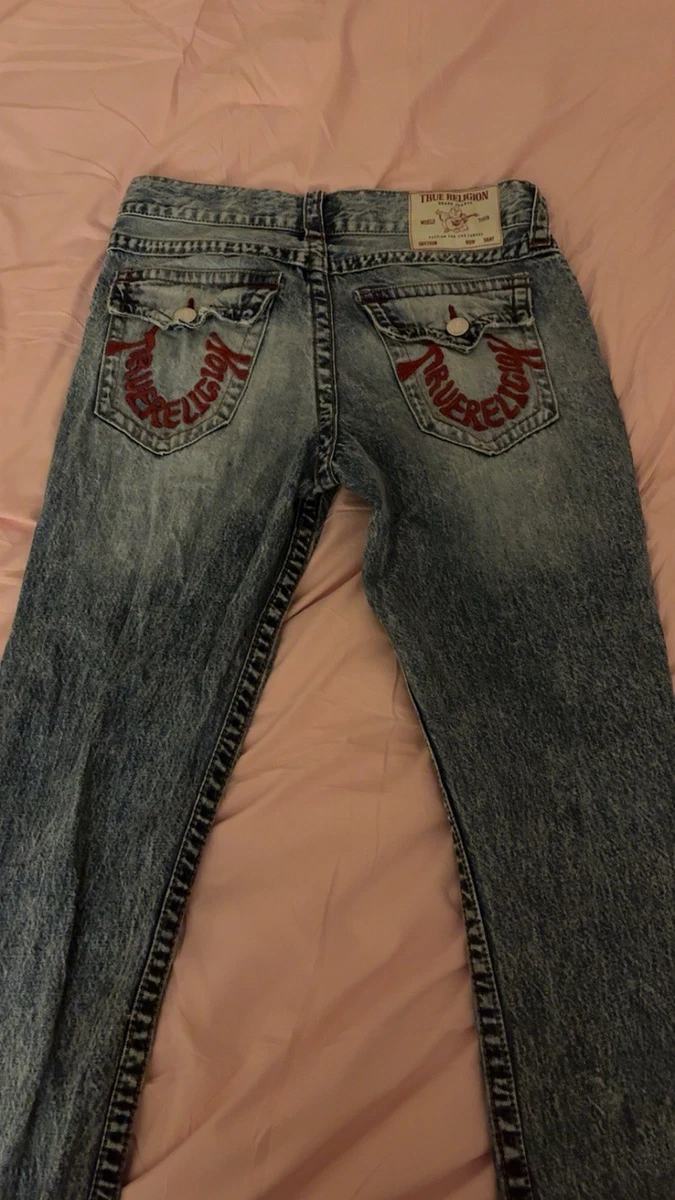 True Religion World Tour Blue Jeans for Men for sale - eBay