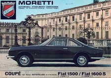 Catalogue Brochure Moretti Fiat 1500 / 1600S / 1500 SS Coupé 1966 Italie Italia